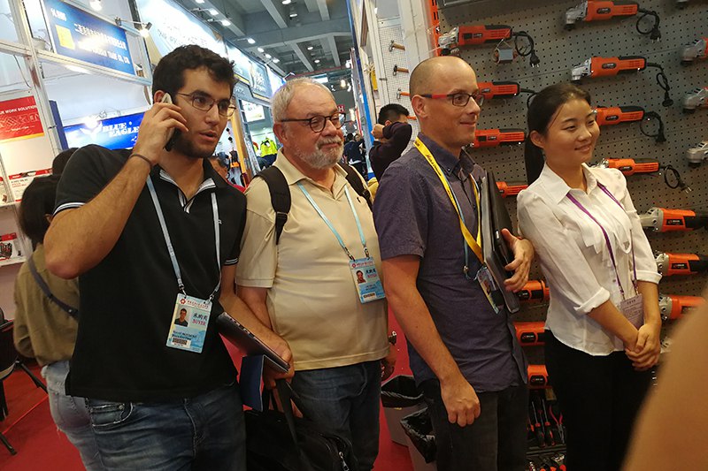 Buyers visiting the BALUX trade fair stand